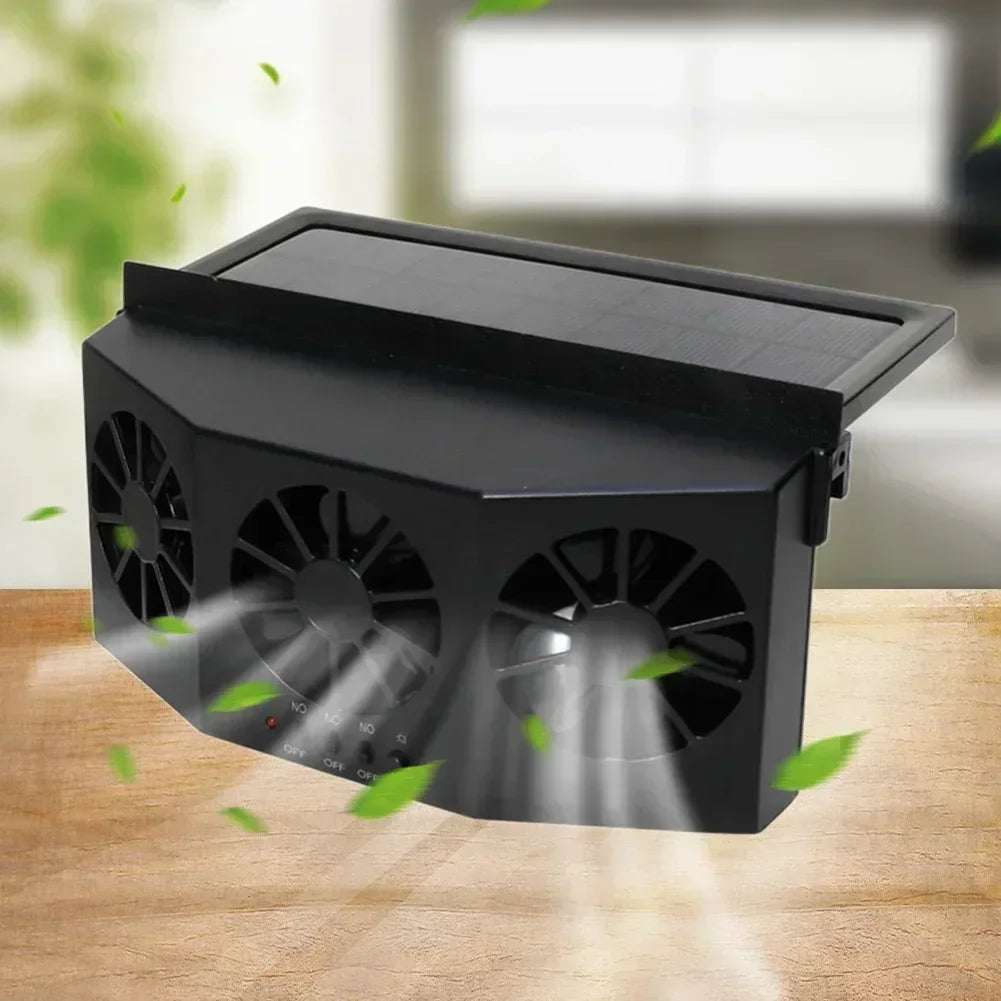 New Car Ventilator 3 Cooler Fans Solar-powered Cooling Vent Exhaust Portable Safe Auto Fan Amd Usb Accessories