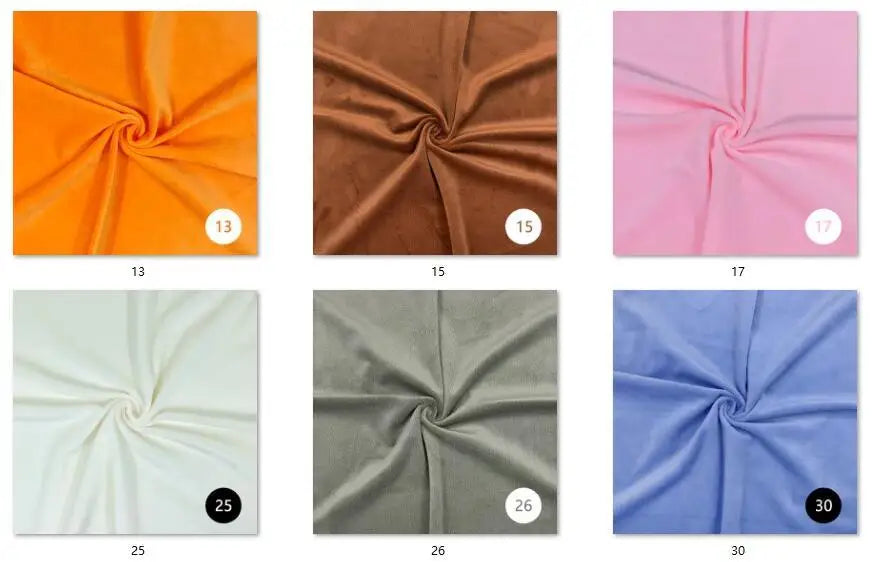 1.5mm Super Soft Short Plush Fabric Thick Crystal Super Soft Flannel Plush Toy Handmade Diy Fabric 45x50cm