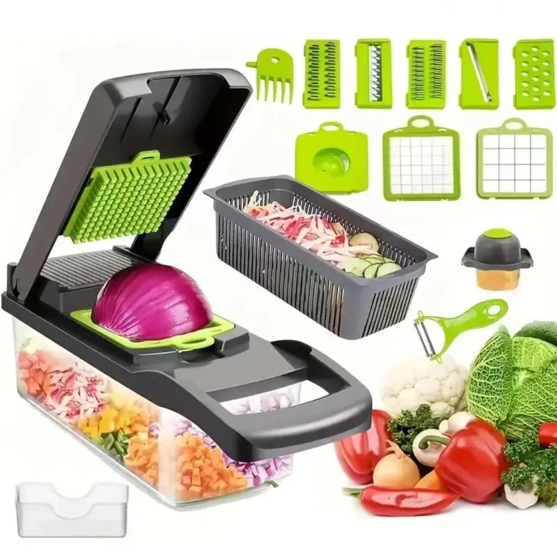 16 Multifunctional vegetable cutting artifact Kitchen household shredding potato shredding dicer wiping radish planer slicer
