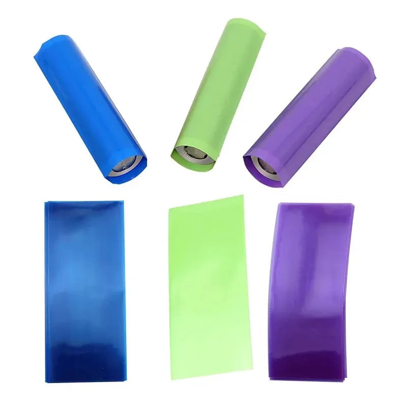 100Pcs Flat PVC Heat Shrink Tubing Tube For 18650 Battery Shrink Film Sleeve Shrink Film Self-Adhesive Insulator