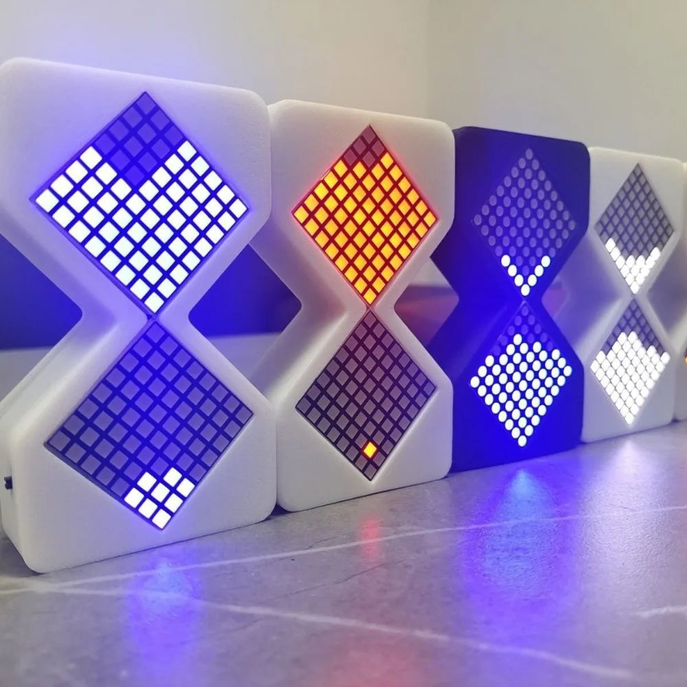 Cyber Style LED Electronic Hourglass with Gravity Sensing 1-30 Min Timer DIY Digital Sand Clock Technology Sense Decompress