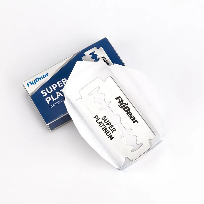 10/50/100Pcs Stainless Steel Razor Blade Old-Fashioned Manual Double-Sided Razor Blade Hairdressing Barber Shop Tools