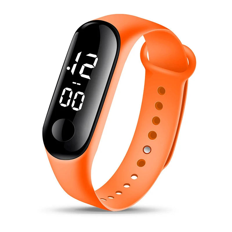 8pcs Children Watches for Girls Rubber Strap Waterproof School Student LED Watch Women Sports Men Digital Clock