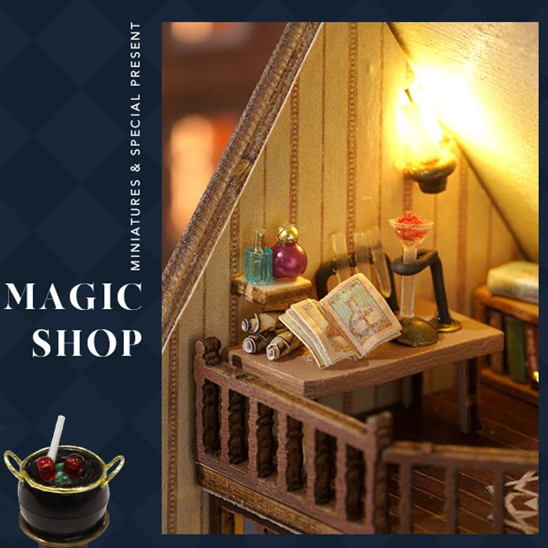 DIY Wooden Doll Houses Mini Assembly Handmade Small House Creative Scene Decoration DollHouse For Toys Birthday Gifts