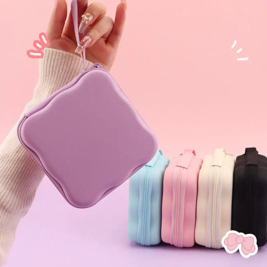 Portable Cable Protector Set Storage Bag Lovely Bow Knot Travel Storage Bag Cute Cable Charger Protector Cord Organizer