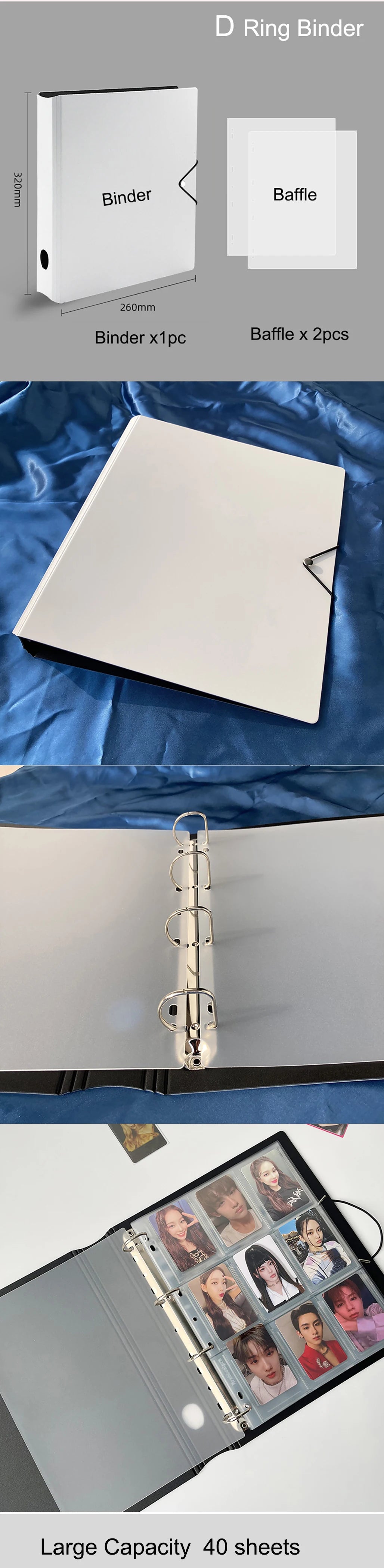 A4 Binder Photocards Holder Kpop Photo Card Page 2/3/4/9/10 Pocket Sleeves PVC Free Photo Album Refills 4x6 10x15 Pocket Sleeves
