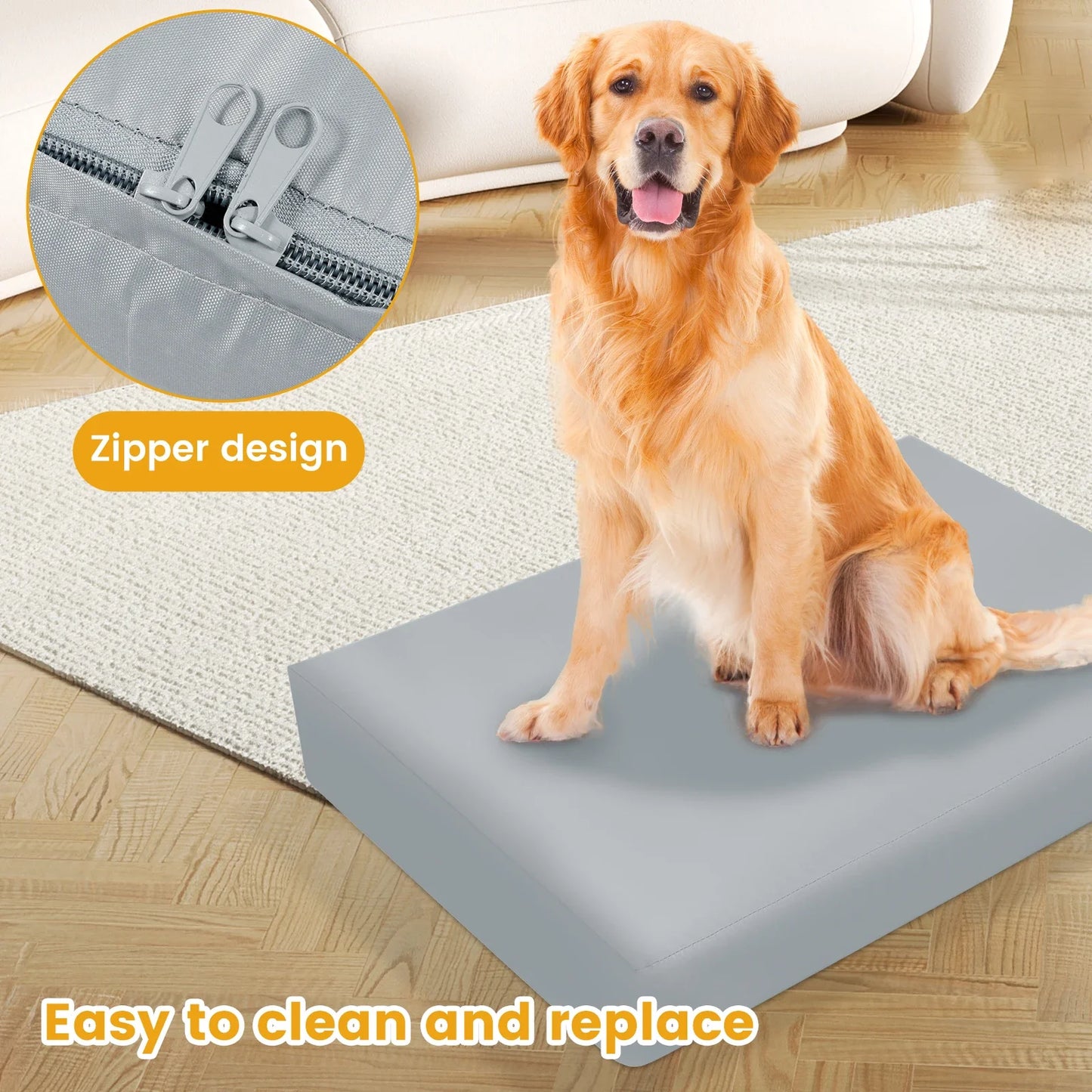 Dog Bed Cover Oxford Cloth Waterproof Dog Bed Protector Cover With Zipper Removable Dog Bed Liner Easy to Wash Pet Supplies S/M