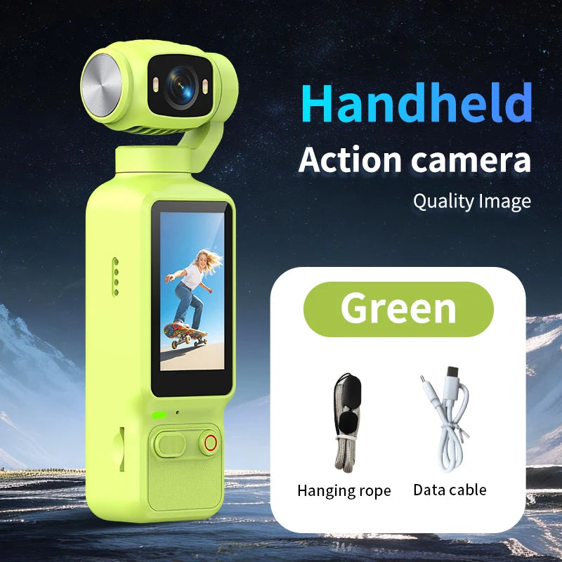 Lenovo HD 4K Action Camera 180° Rotatable For Vlog YouTube Tiktok Girls Record Life Video Recording Entry Portable Action Camera
