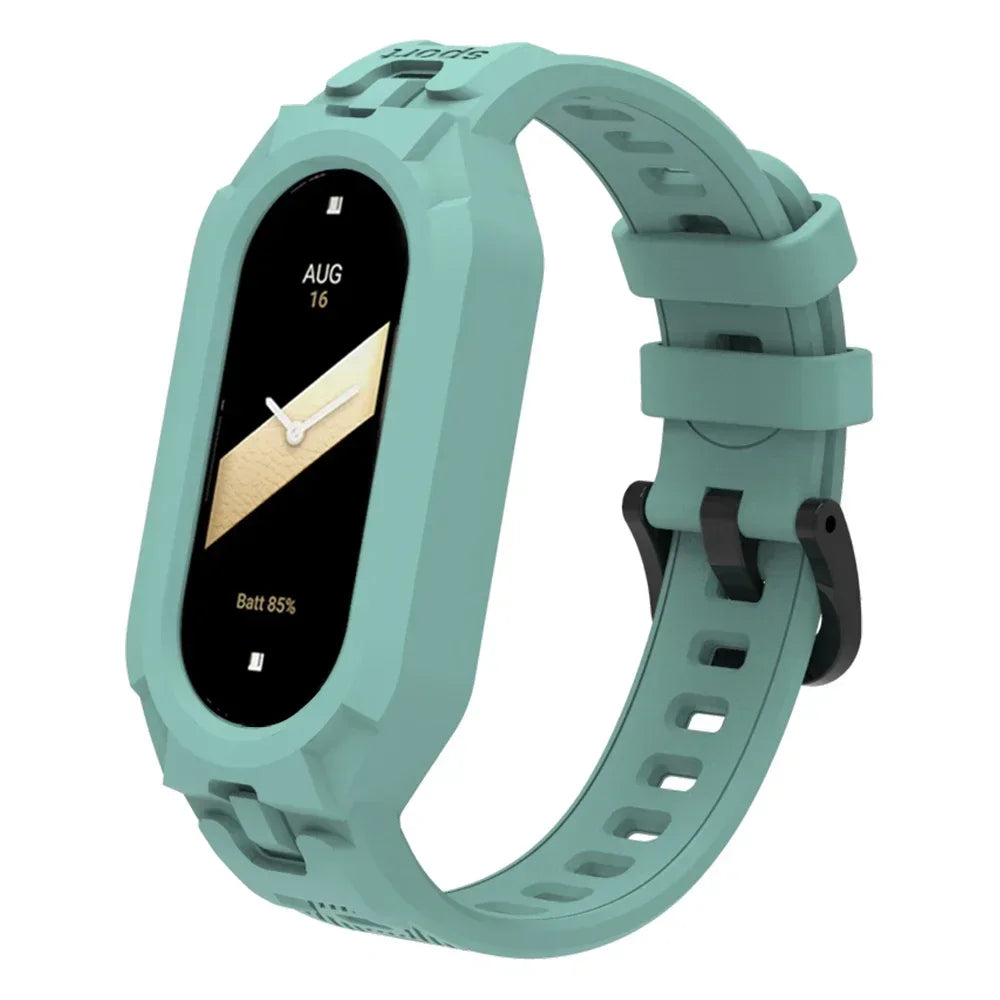 Silicone Sport Strap For Xiaomi Mi Band 9 8 7 6 5 Replacement Soft TPU Case Smartwatch Wristband For Xiaomi Mi Band 9 Bracelets