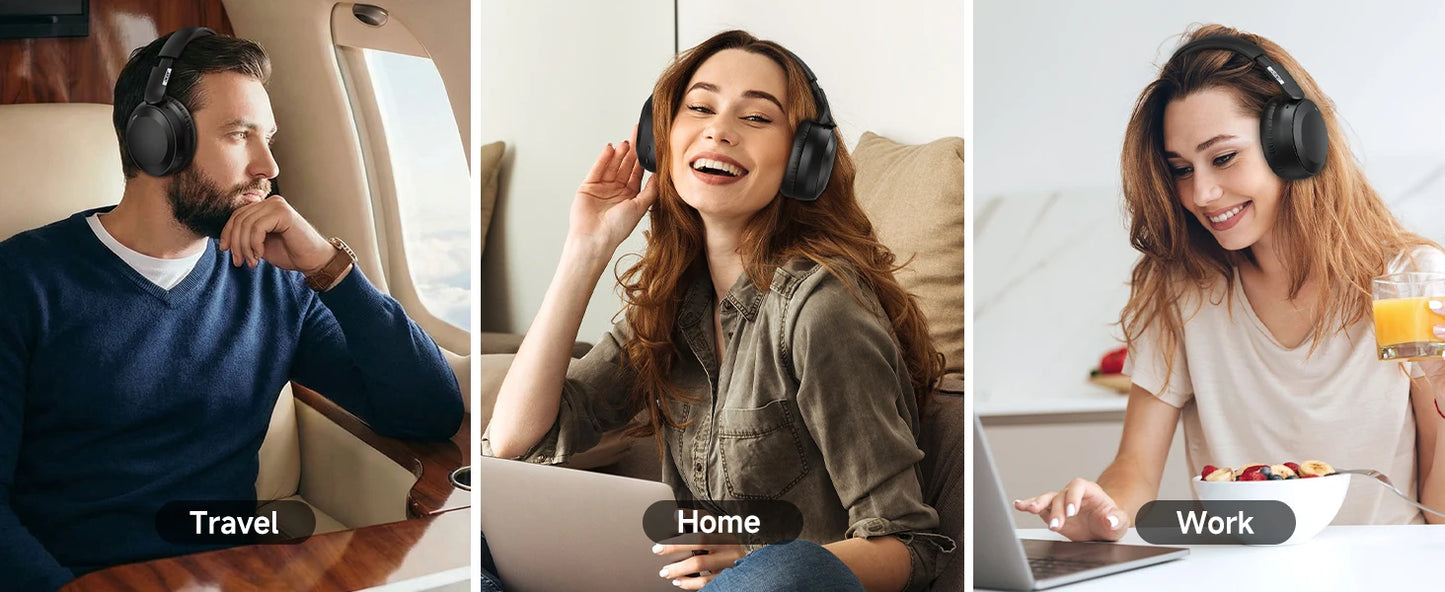 Acer OHR205 Wireless Bluetooth Headphones Foldable Over-Ear Headphone with 40mm Drivers Multipoint Bluetooth 6.0 for Home,Office