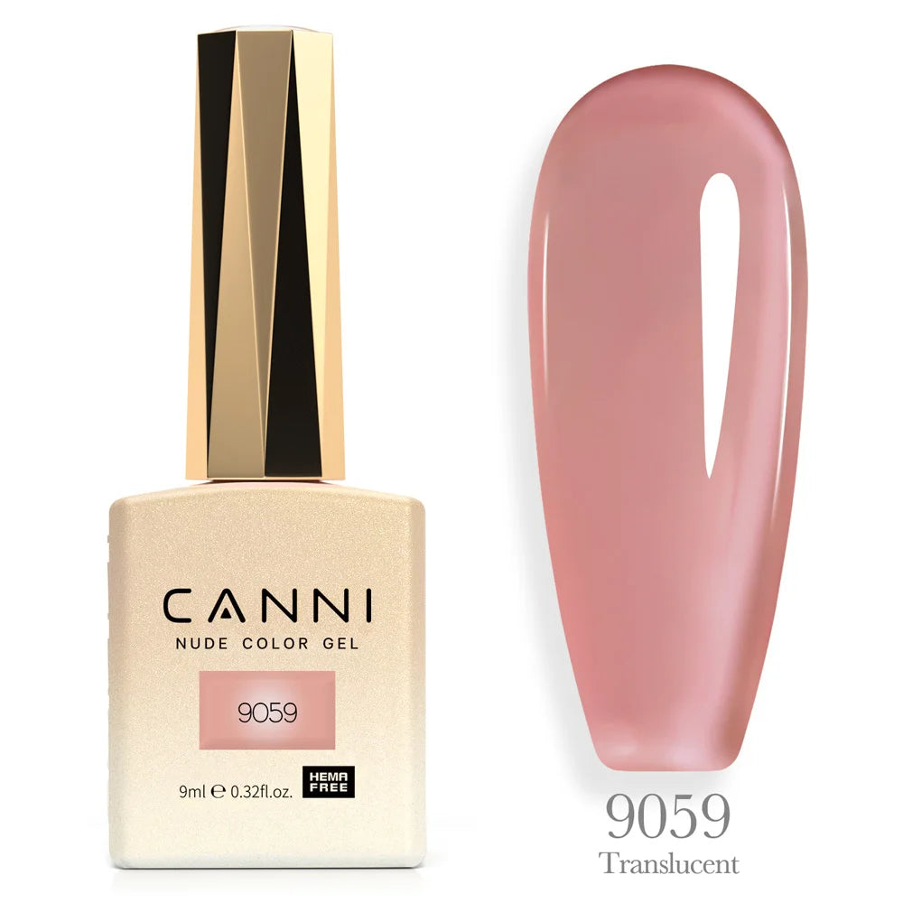 Canni Nail Gel Polish Jelly Nude Color HEMA FREE TPO FREE 9ml Transparent Semi Permanent Natural Nude French Nail Gel Lacquer