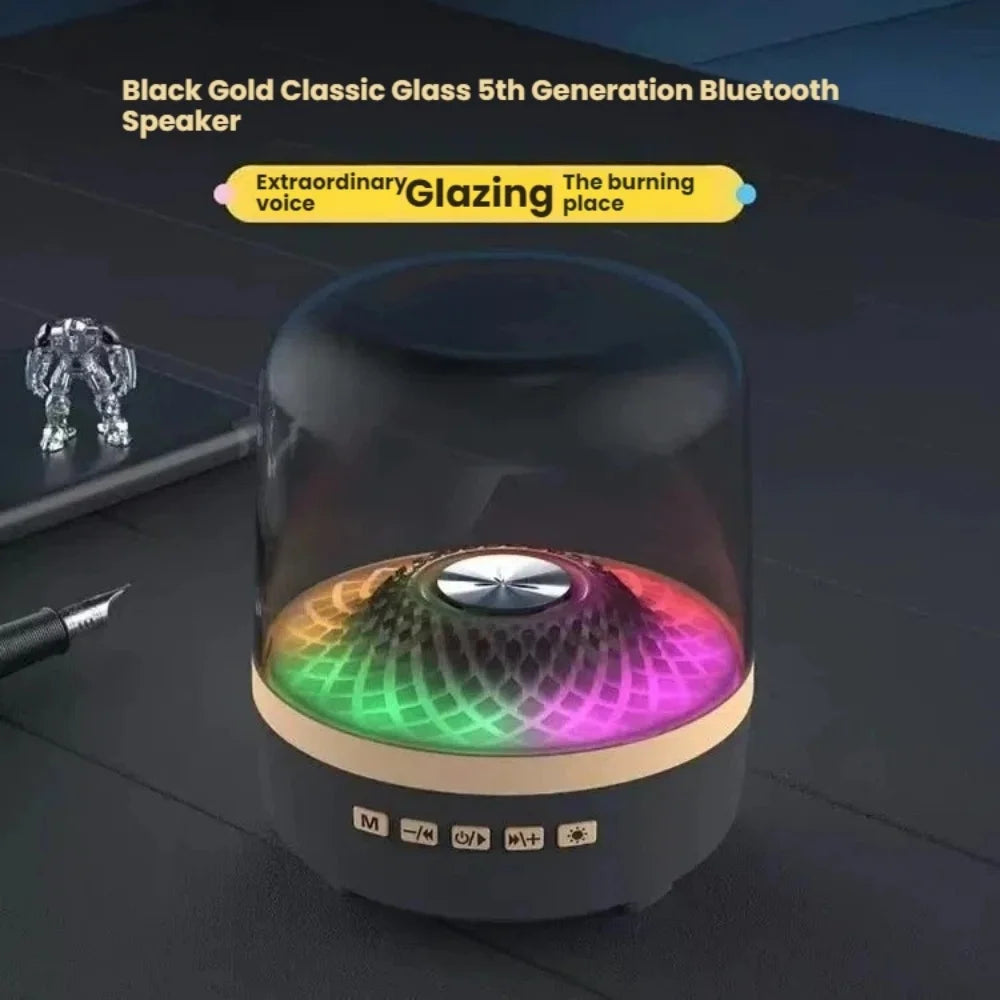 Glaze 5 Subwoofer Bluetooth 5.3 Audio Breathing Lamp Speakers Hi-Fi Acoustic Wireless Soundbar Portable Speaker for Home Theater