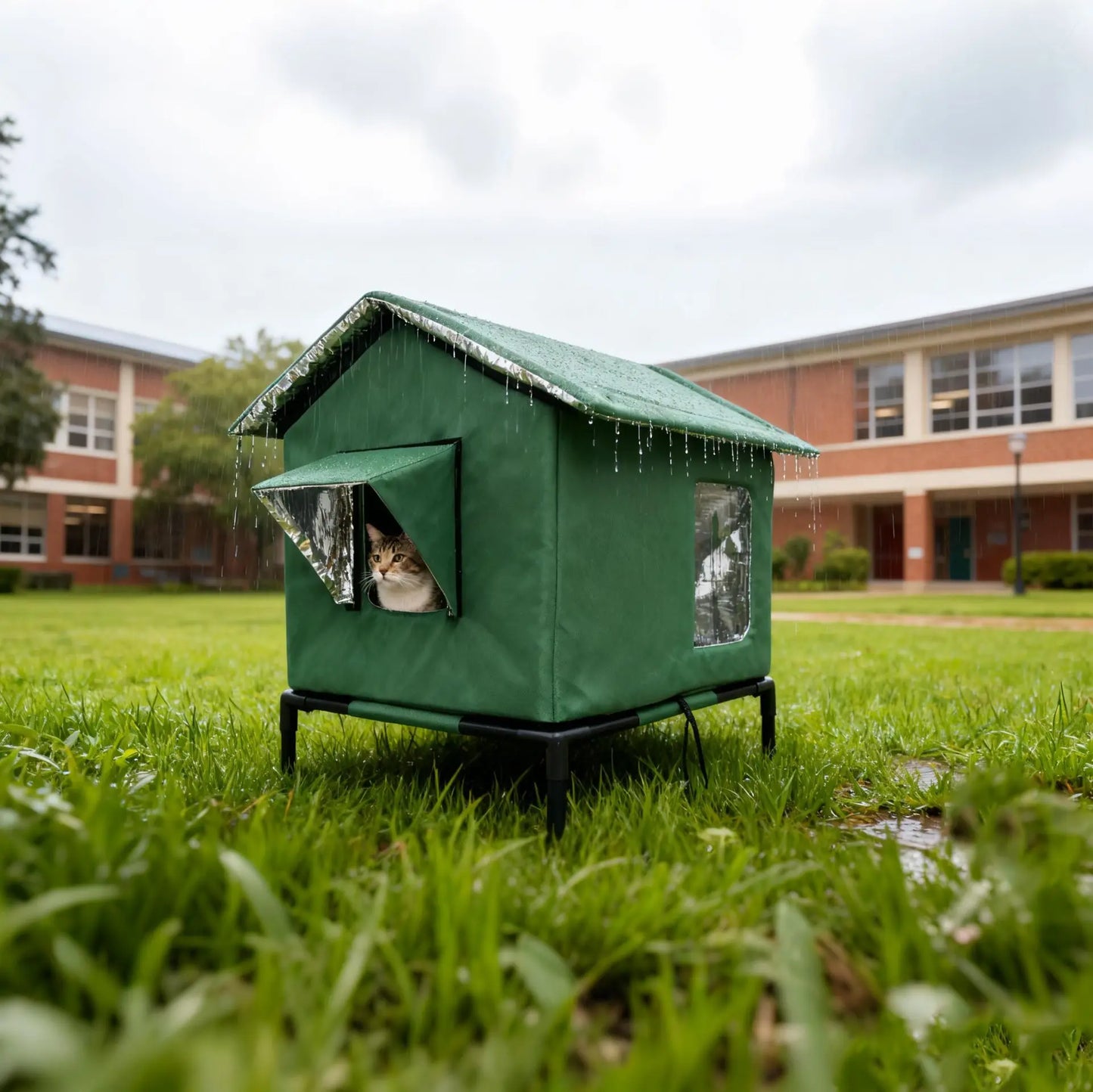 Outdoor waterproof cat house, detachable and height increasing waterproof stray cat house, foldable winter cat nest, pet nest
