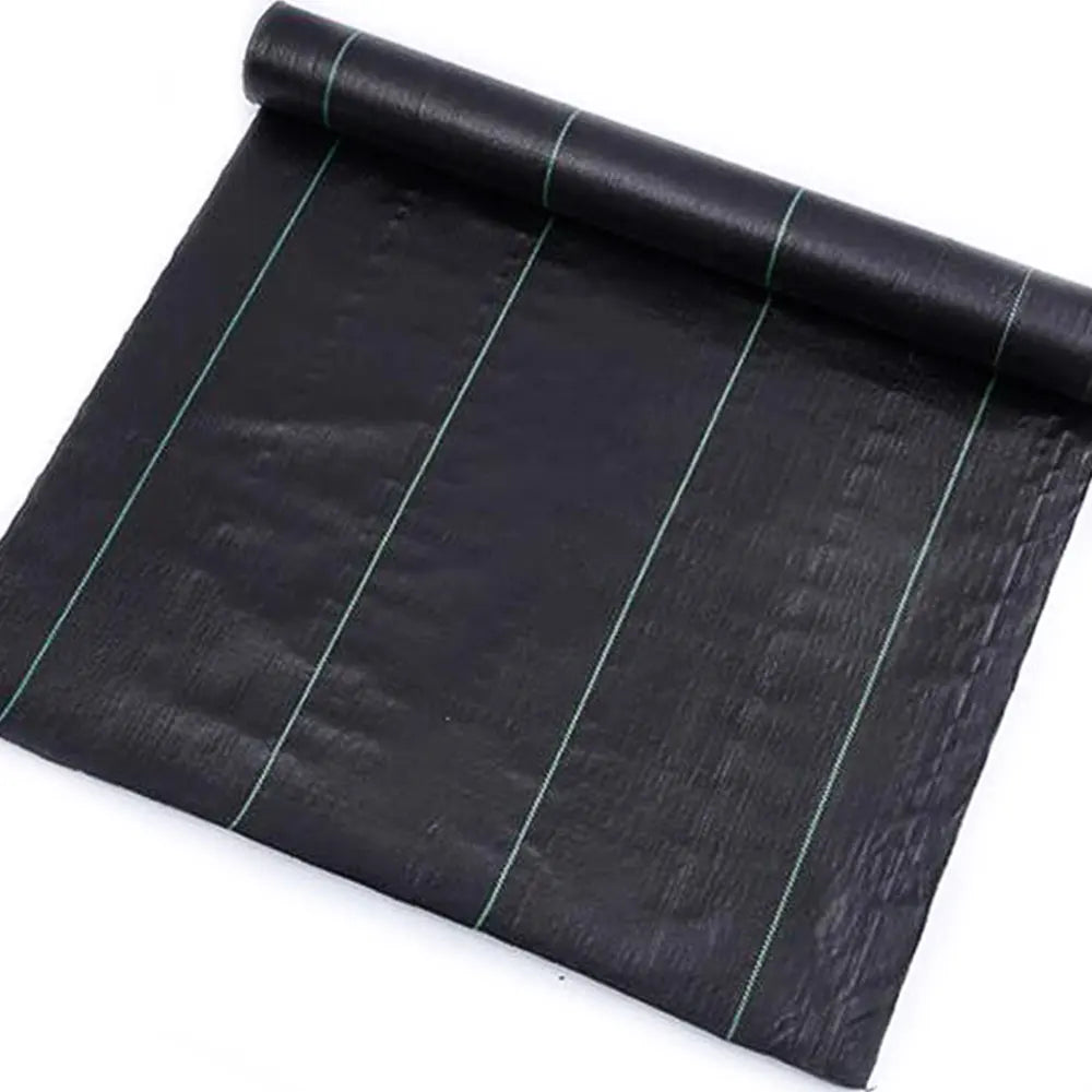 16.4ft/32.8ft PE Woven Weed Control Fabric for Plant Anti Grass Agricultural Mulch Cloth Greenhouse Weeding Mat Water Permeable
