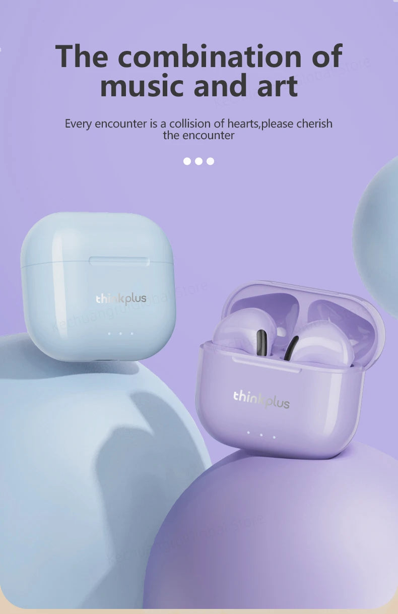 Lenovo LP40 II Earphones Original LP40 plus TWS Wireless Bluetooth 5.3 Headphones Sport Noise Reduction Touch Control Earbudss