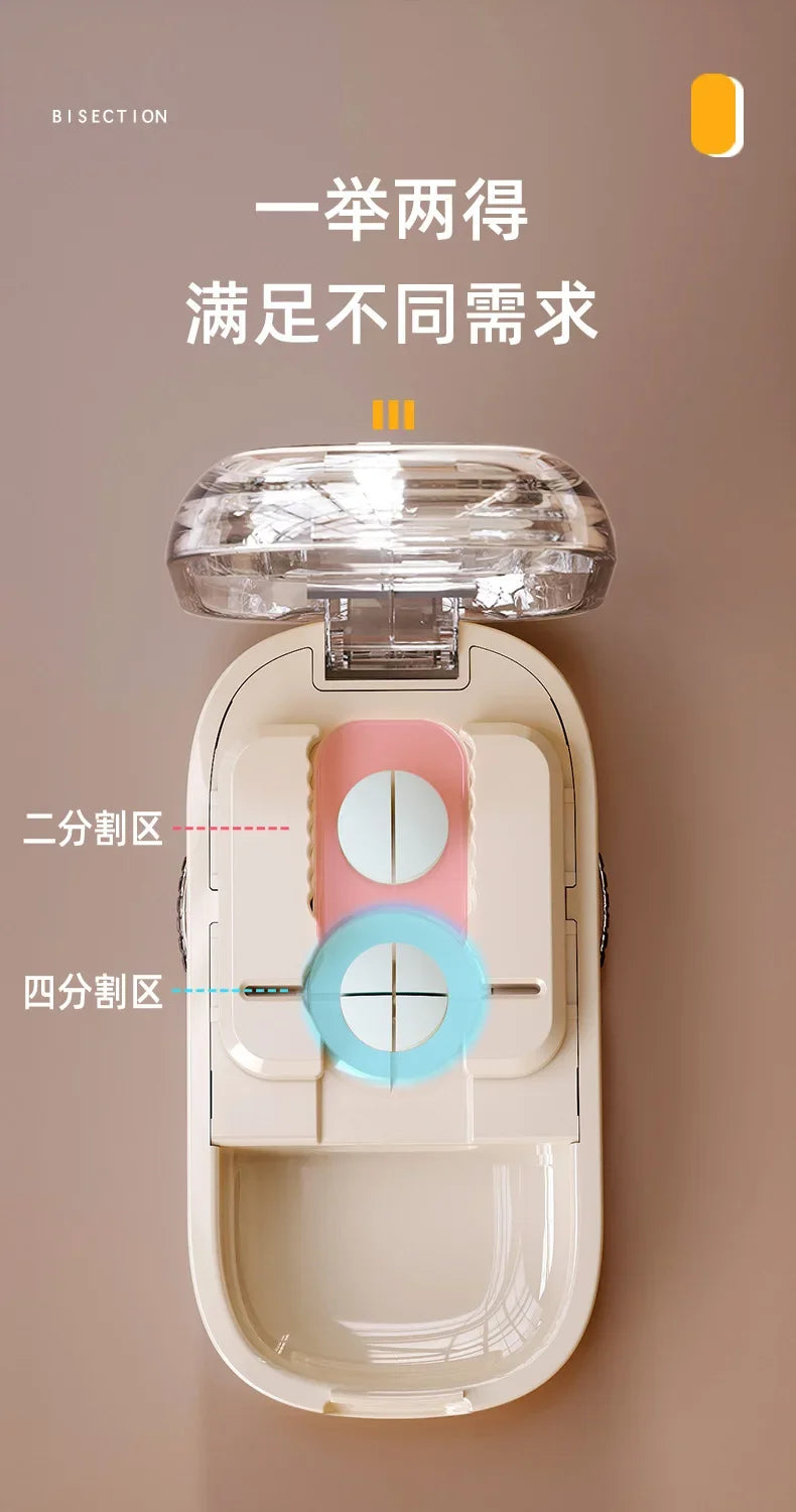 New Quartering Pill Cutter Storage Box Portable Drug Tablet Medicine Dustproof Divider Organizer Crusher Pill Cutter