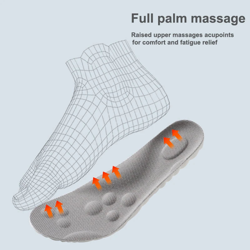1Pair/2Pairs/4Pairs High Elasticity Latex Sport Insoles Soft Shoe Pads Arch Support Orthotic Insoles Breathable Deodorant Insole