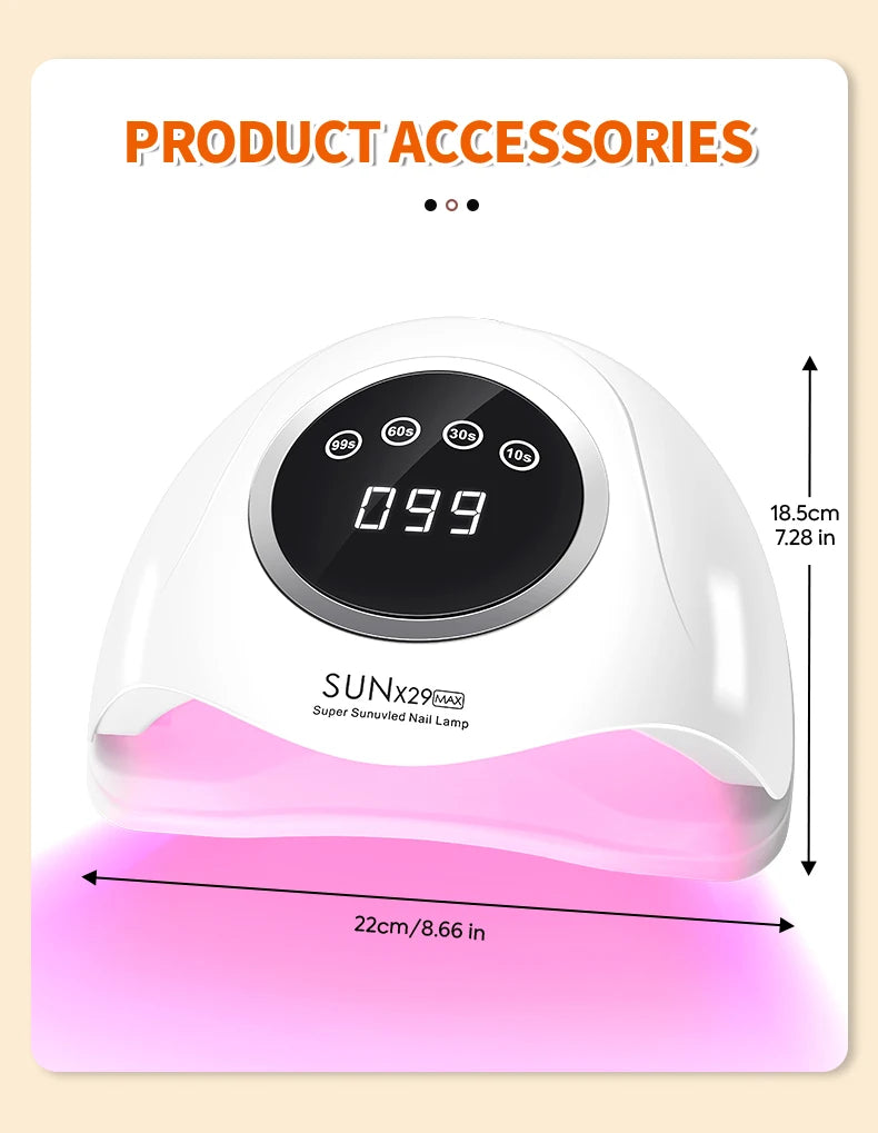 DianaBeauty 380W Professional UV LED Nail Lamp For Quick Drying Gel Nail Polish 90LEDS Gel Drying Lamp With 4 Timer Setting