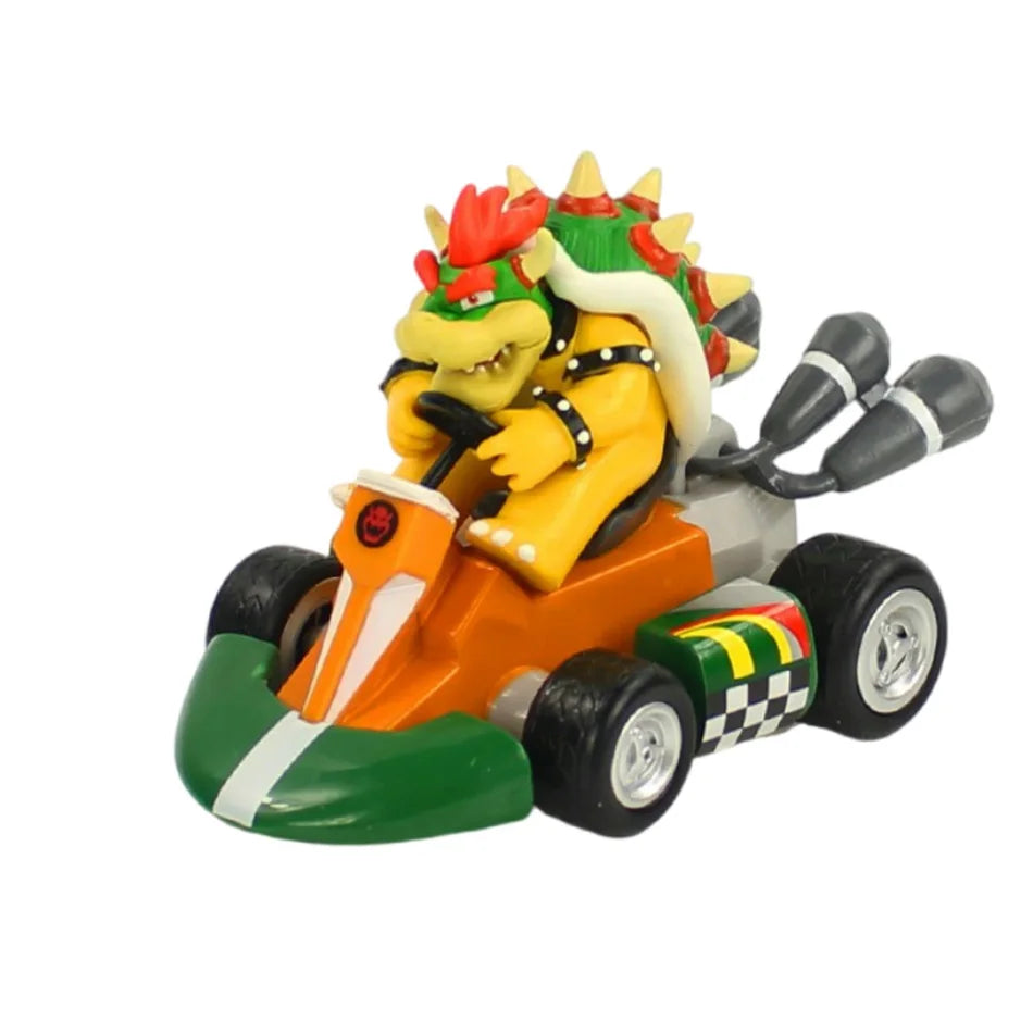 Super Mary Series Karting Mario Bros Luigi Yoshi Donkey Kong Action Figure Toys Pull Back Car 12.5*8*9 cm Surprise Toy Gifts