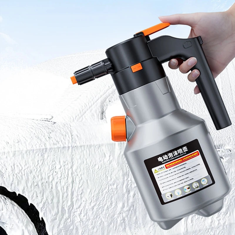 LEIBOO 2L Powerful Electric Foam Sprayer Car Wash Snow Foam Spray Bottle Rechargeable Auto Wash Sprayer Can Car Accessories