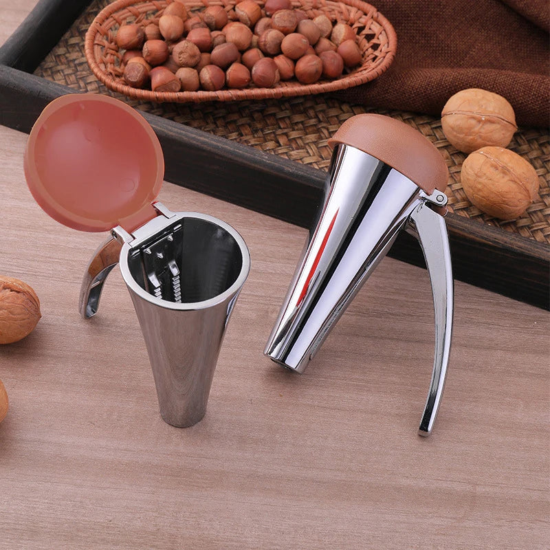 Customizable Zinc Alloy Walnut Nut Shelling Tool Multifunctional Nut Shelling Tool Clip Funnel Design Nut Shelling Tool HTGJ5011