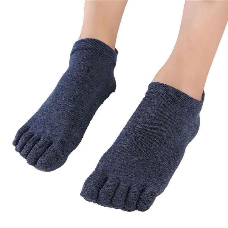 New Men Winter Thickened Five Fingers Socks Warm Non Slip Grip Fitness Toe Socks Low Calf Slipper Male Floor Socks
