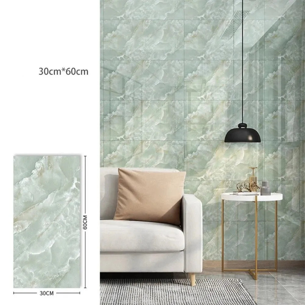 30x60cm Self Adhesive Tile Sticker Imitation Ceramic Tile Waterproof Imitation Marble Wall Sticker Moisture-Proof