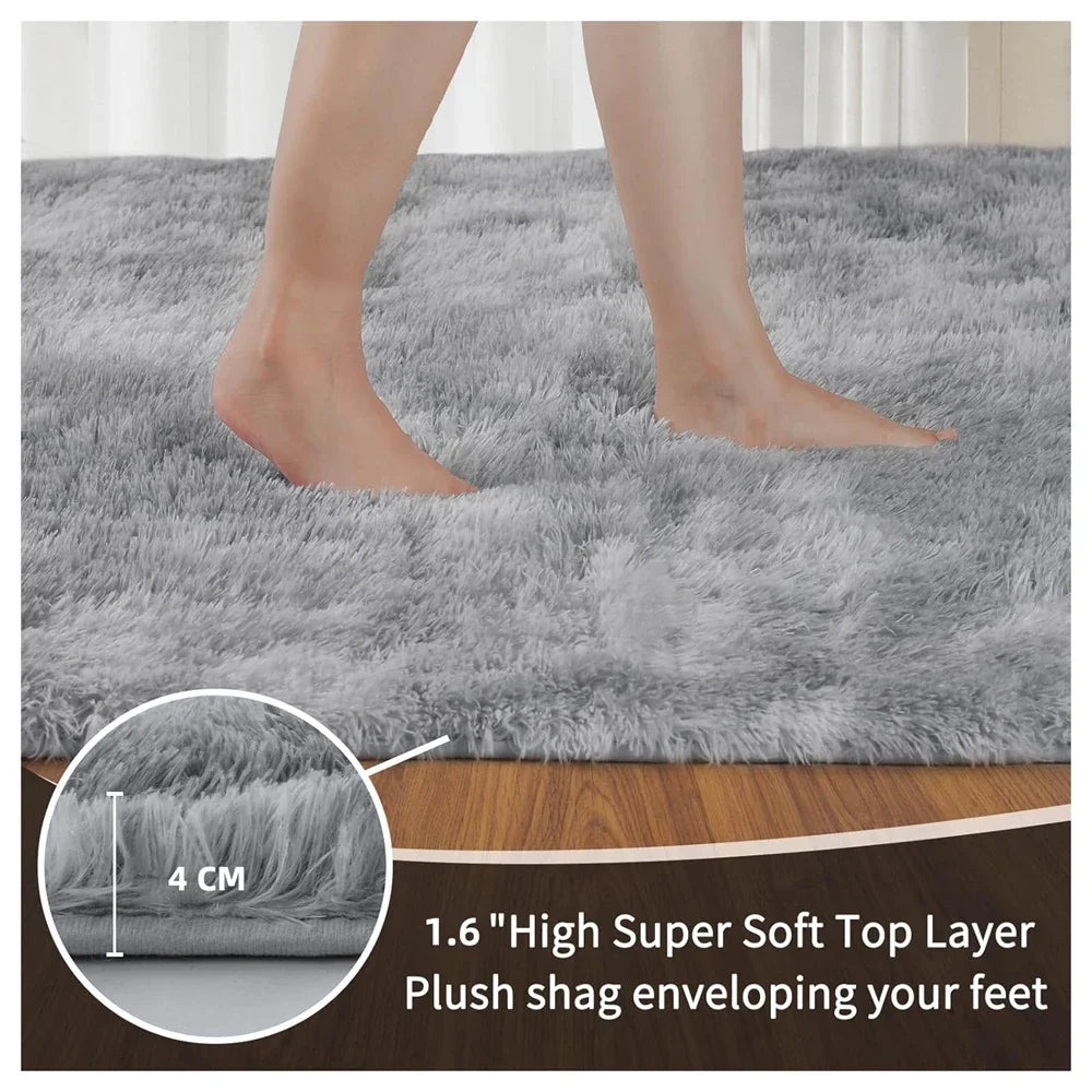 VIKAMA Minimalist Shaggy Living Room Rug, Soft and Fluffy Area Rug, Bedroom Dormitory Children's Room Carpet, Home Decor