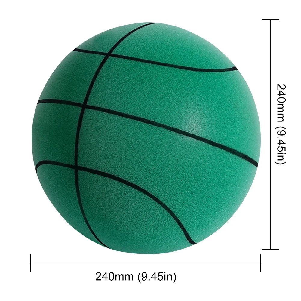 Kids Indoor Silent Basketball Ball 24/21/18cm High-Resilience Foam Silent Basketball Size 7 Lightweight Small Basketball Basket