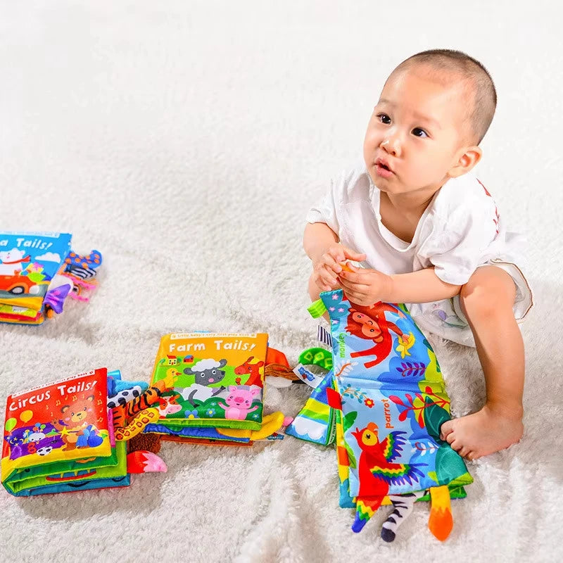 6PCS Cloth Building Blocks Baby Infant Soft Plush Doll Kids Sensory Educational Toys for Children Building Cube Construction Set
