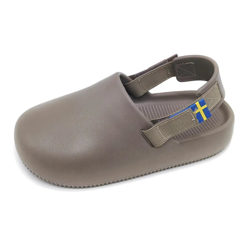2026 Autumn New EVA Baotou Slippers for External Use, Couple Half Slippers, Non slip, Can be worn externally