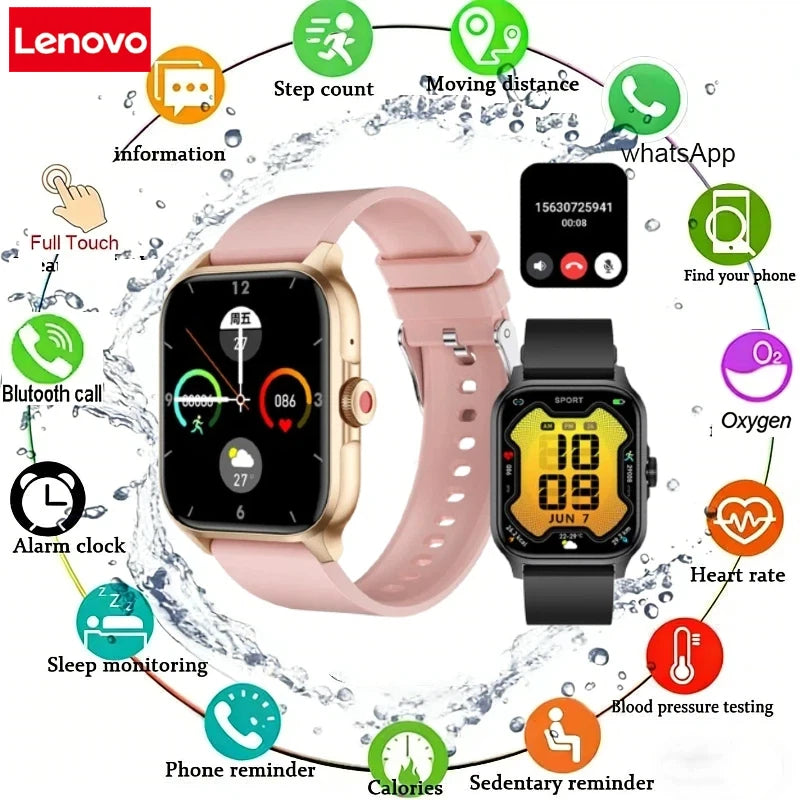 Lenovo QX15 Smart Watch Men & Women Full Touch Screen Sport Fitness Watch Man Waterproof Bluetooth For Ios Android Smartwatch