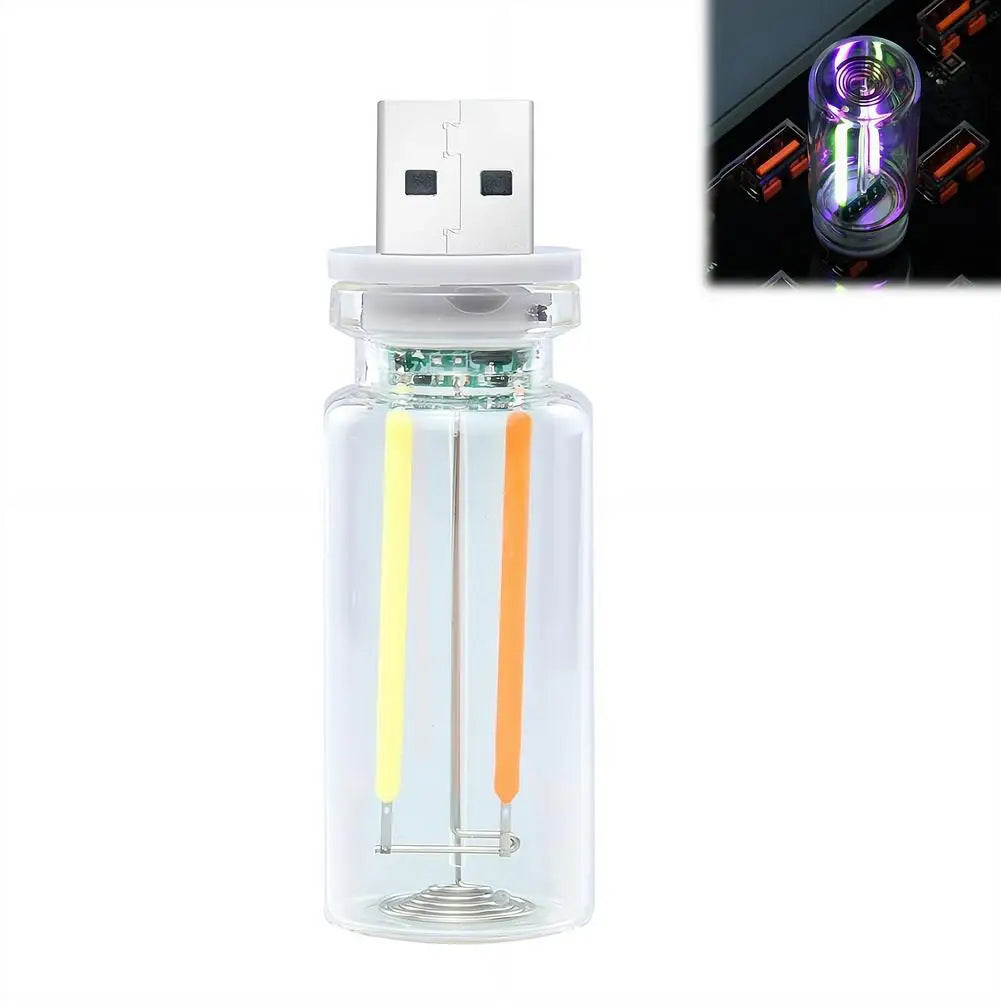 Retro USB Dual Color LED Filament Bulb, Touch Dimmable 5V Edison Night Light, Camping Incandescent Decorative LED Lighting