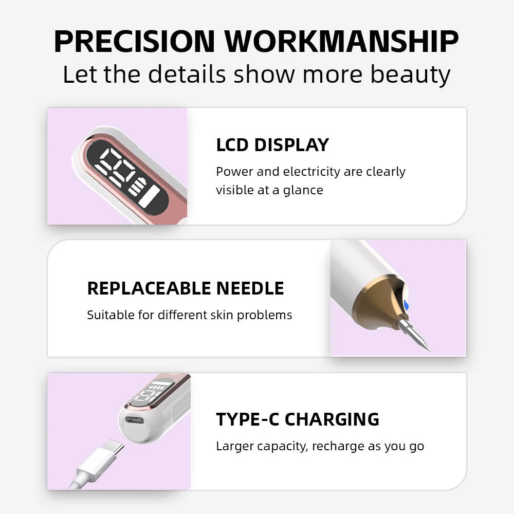 Skin Tag Remover Wart Eliminator Laser Plasma Pen Papillomas Electric Freckle Dark Spot Mole Removal Skin Tag Remover Pen
