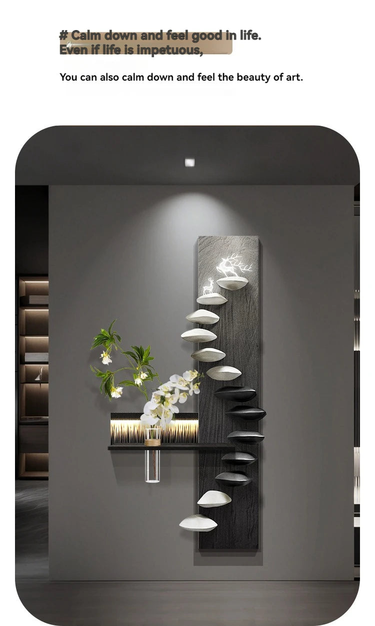 Light Luxury Hydroponic Green Plants LED Decorative Painting Home Decoration Living Room Bedroom Sofa Wall Corridor Mural Light