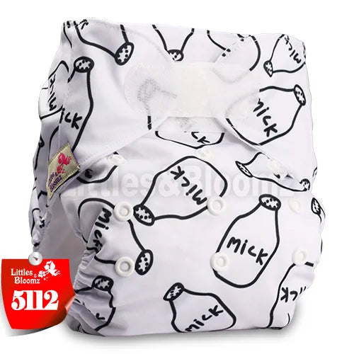 [Littles&Bloomz] Baby Washable Reusable Real Cloth STANDARD Hook-Loop Pocket Nappy Diaper Cover Wrap, suits Birth to Potty