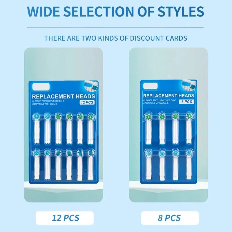 8pcs Replacement Brush Heads For Oral-B Electric Toothbrush Advance Power/Vitality Precision Clean/Pro Health/Triumph/3D Excel