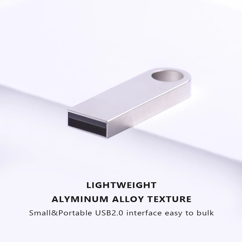 USB Flash Drive Colorful Metal 128GB 64GB 32GB Pen Drive 16GB 8G 4GB 128M Pendrive Free Key Chain Memory Stick Creative Business