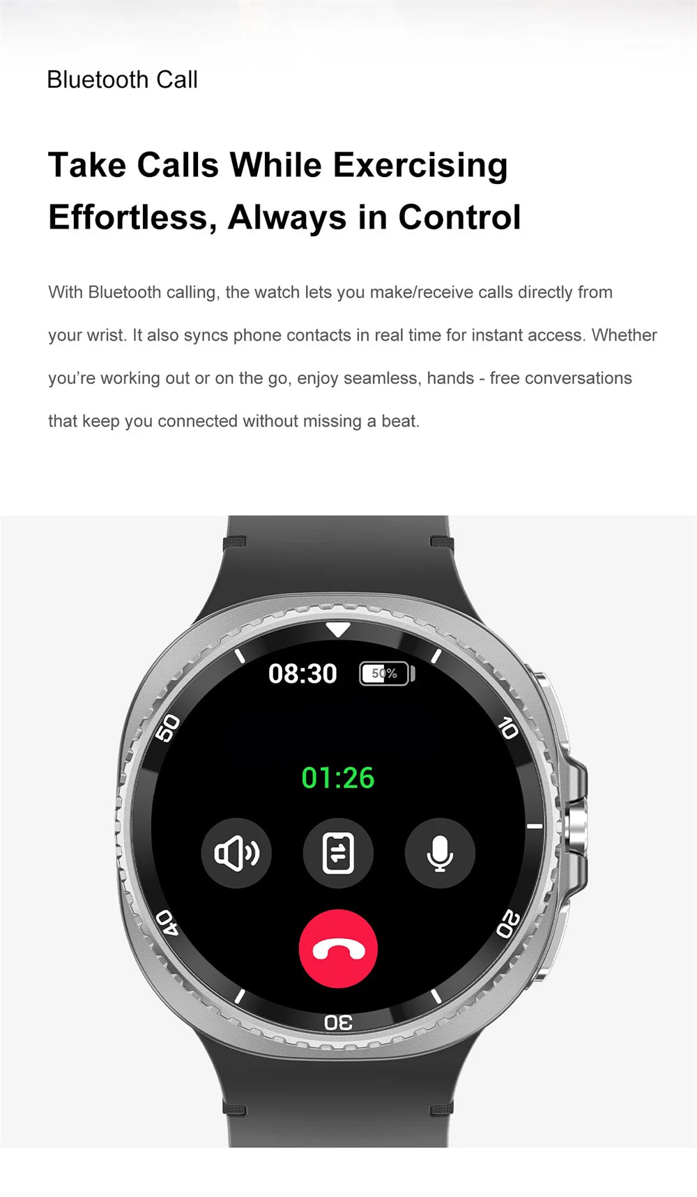 Weather Smart Watch Blue Tooth Call Watches Heart Rate Waterproof SmartWatch Voice Assistant NFC Sport Fitness Music Bracelet