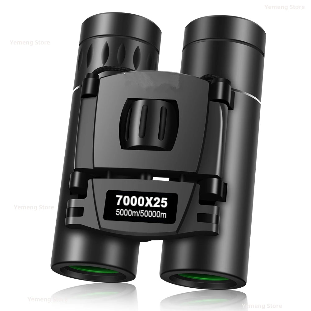 9000x25 HD Zoom Portable Powerful Binoculars Long Range BAK4 Telescope Jumelles Folding Optics for Outdoor Hunting Camping