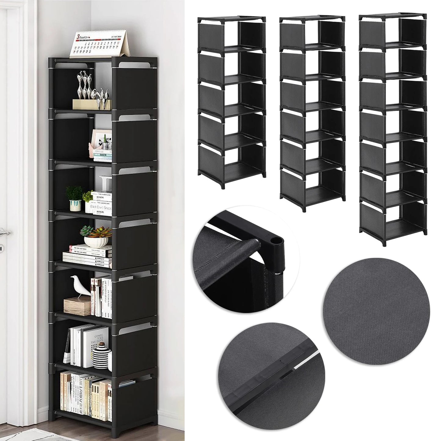 6/7/8-layer stackable shoe rack multi-layer freestanding DIY shoe rack space-saving adjustable assembly shoe rack