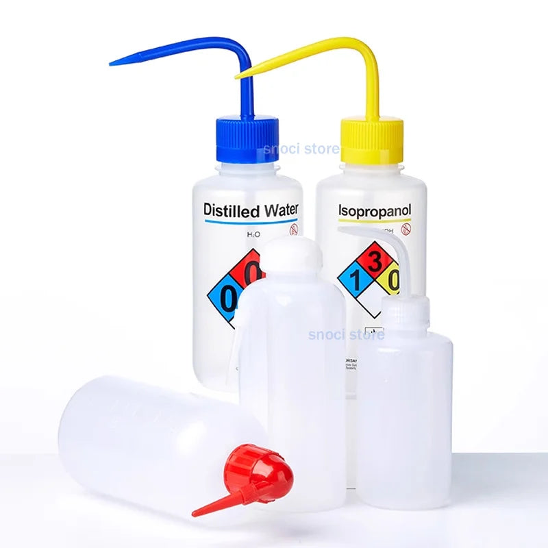 250ml 500ml Safe Wash Bottle with Label Acetone Methanol Ethanol Laboratory Cleaning Bottle，1Piece