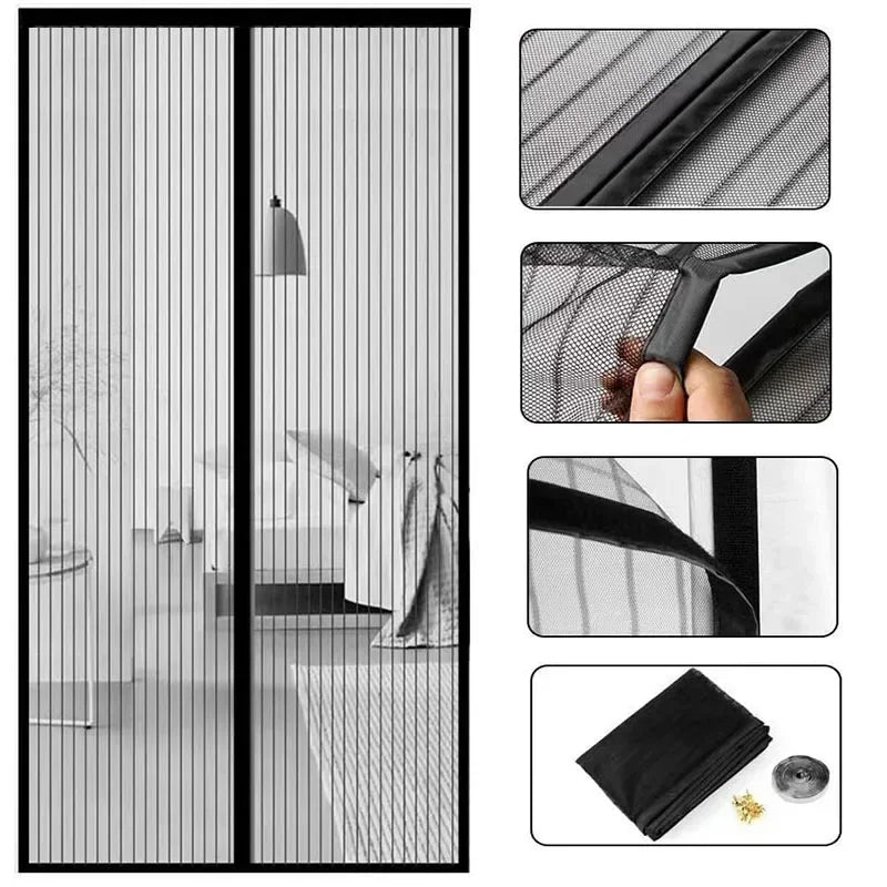 Magnetic Mosquito Net, Summer Insect Fly Control, Door Curtain Net, Living Room, Bedroom Curtain, Automatic Closing Door Screen