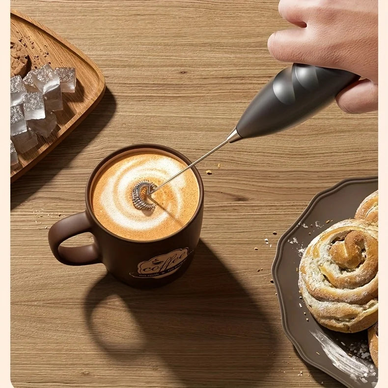 2025 New Stylish Multifunctional Handheld Electric Mixer  Battery Operated Dual-head Whisk for Cappuccino, Matcha, Eggs, Lattes