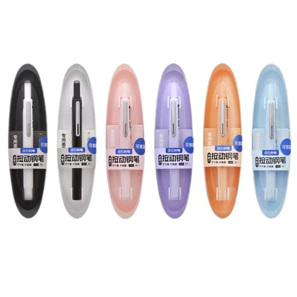 Retractable Fountain Pen Students Calligraphy Sketching Writing Ink Pen Have Refillable Ink Cartridges For Stud