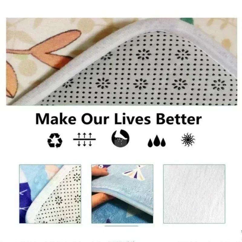 Children's Dinosaur Mats Cartoon Pattern Carpets Cognitive Training Crawling Mat Bedside School Dormitories Children's Gifts