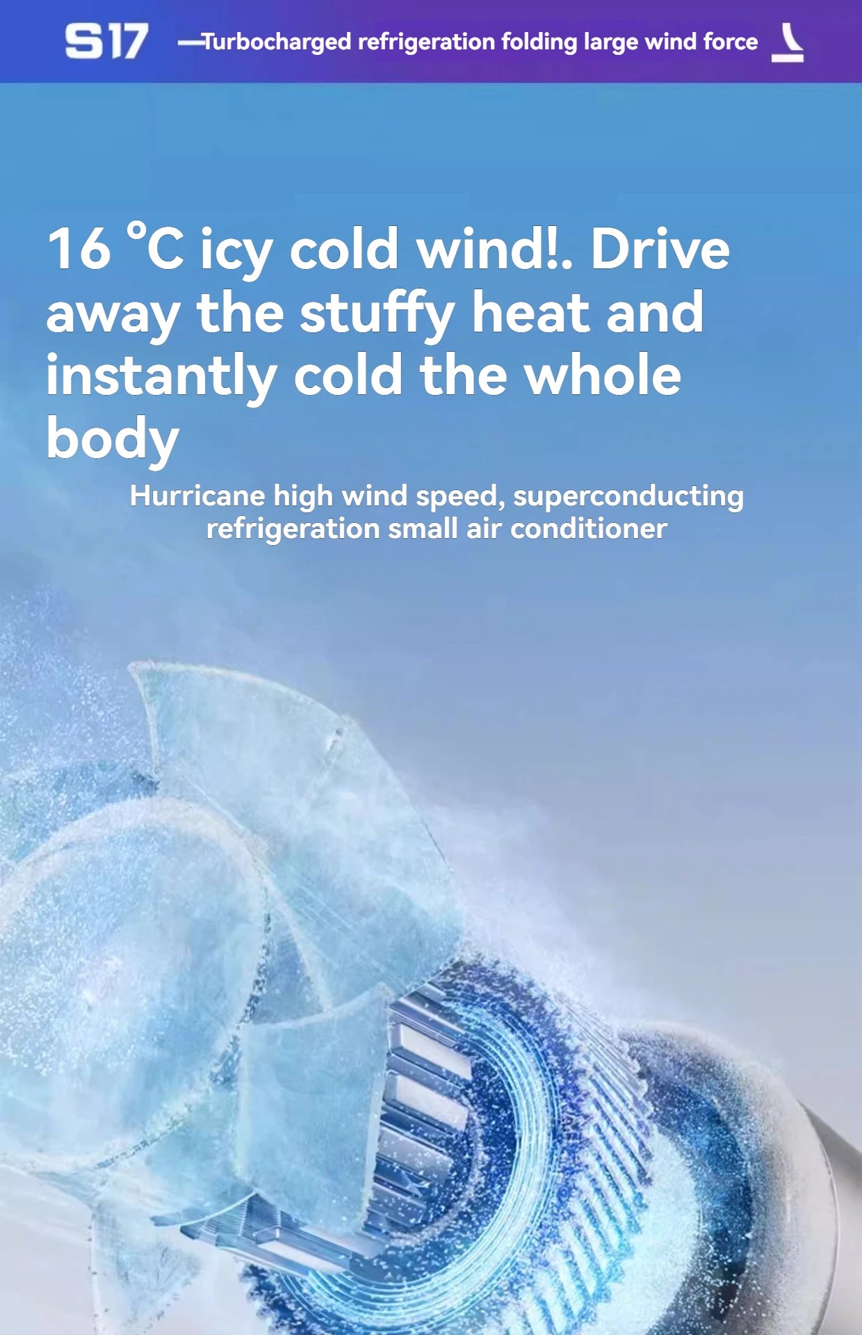2025 Hanging Ice Pack Handheld High-speed Fan Folding 100 Speed Infinitely Adjustable Fan Portable For Outdoor Neck