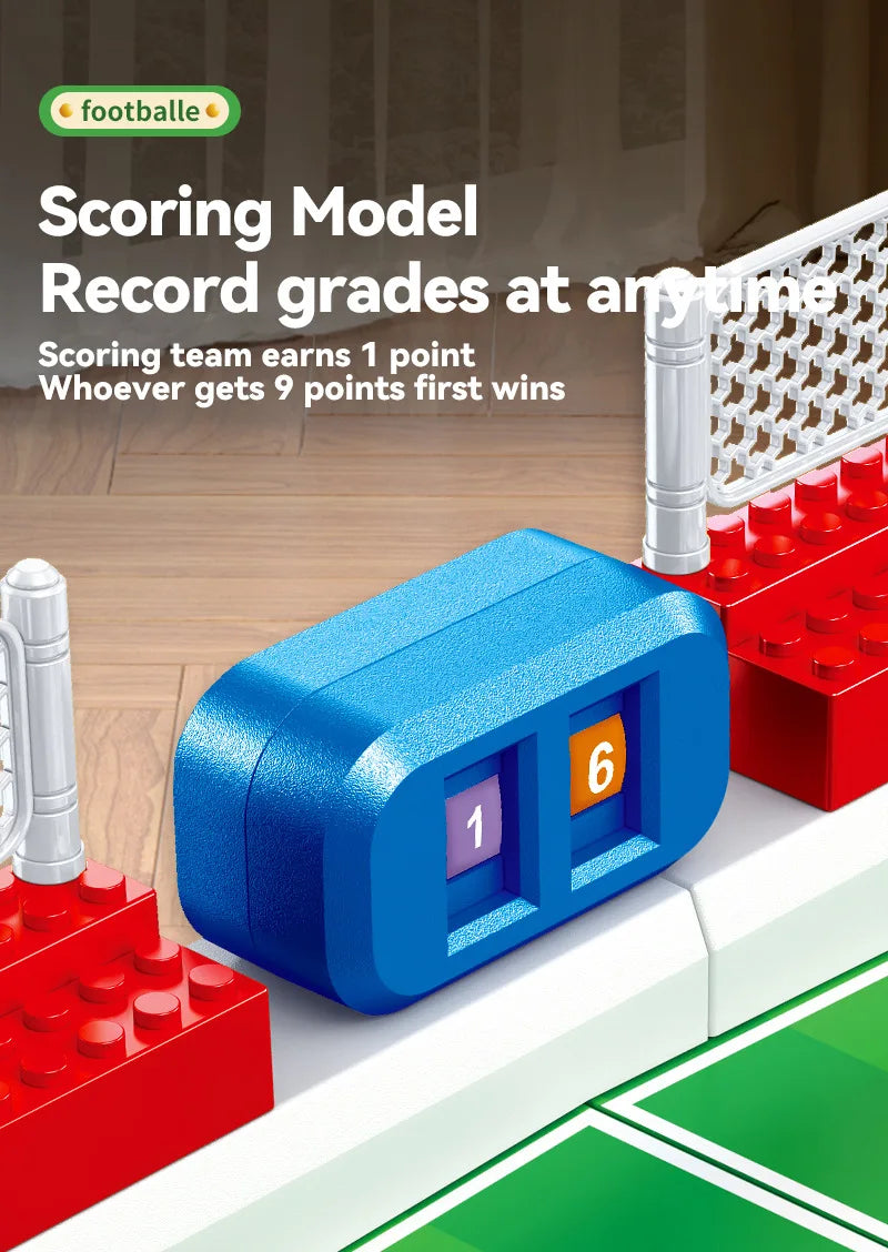 Mini Tabletop Soccer Game Double Flip Control High Barrier Foosball Board Game for Adults Indoor Entertainment Football Toy
