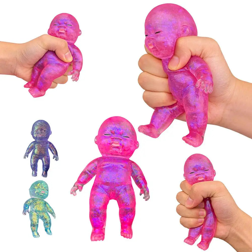 Vivid Sugar Baby Squeeze Toy Squishy Baby Slow Stress Ball Rebound Decompression Toy For Adult Kid Relieve Stress Home Decor