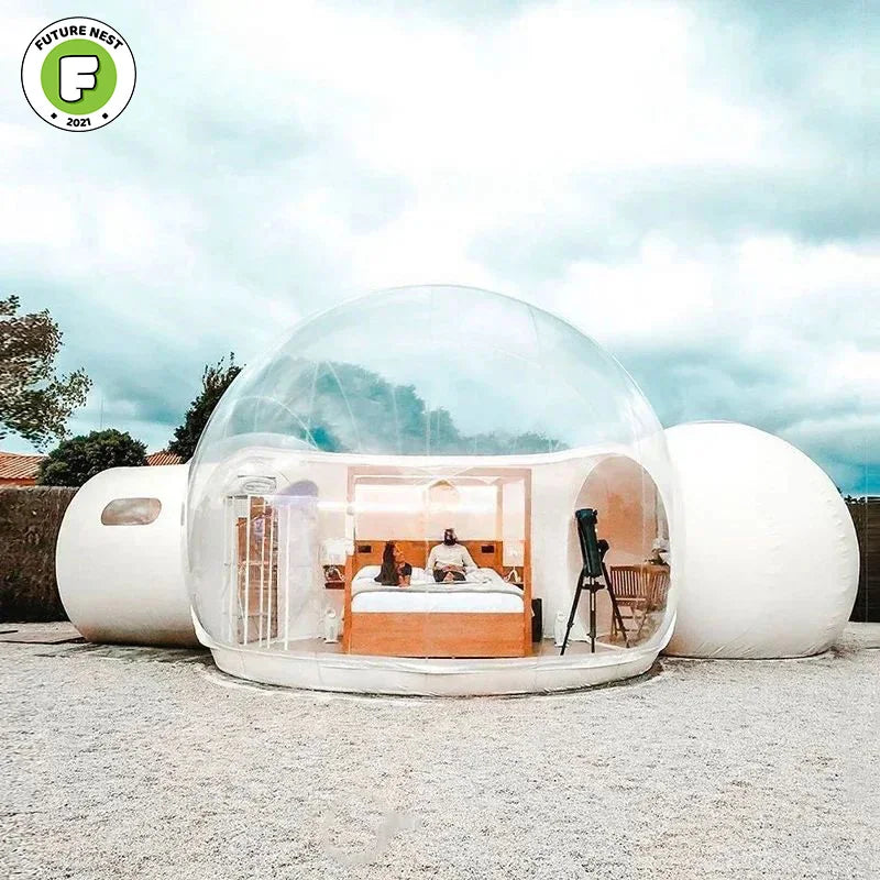 Outdoor Inflatable Bubble House Spherical Tent Transparent Starry Sky Bubble Tent Waterproof PC Material Perfect for Activities